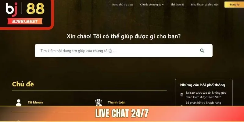 Live chat tại BJ88 là phương thức nhanh chóng và tiện lợi nhất